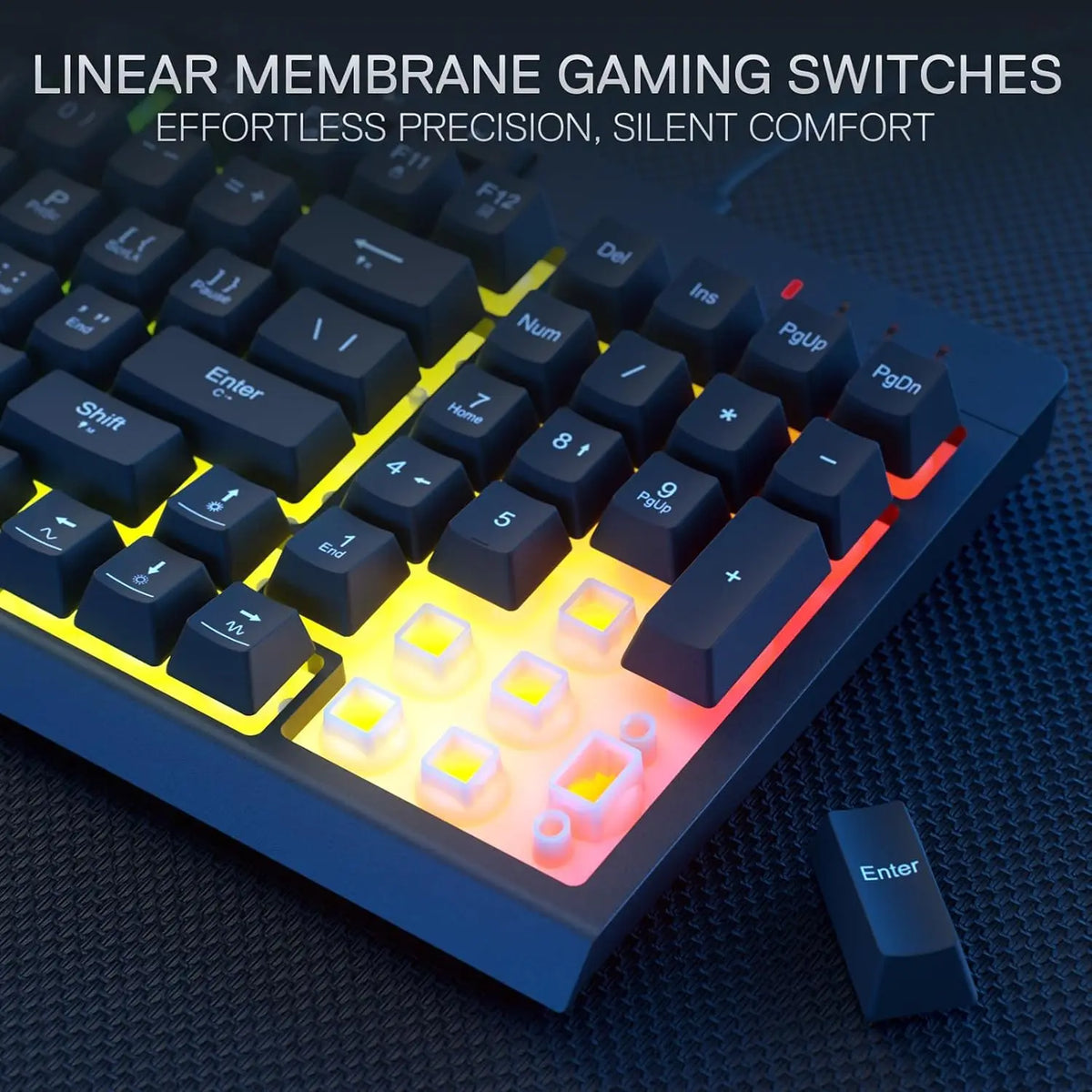 Combo de Teclado y Ratón para Juegos Redragon S141, Teclado RGB K515 con Cable, Ratón para Juegos M616 con Cable de 10000 DPI