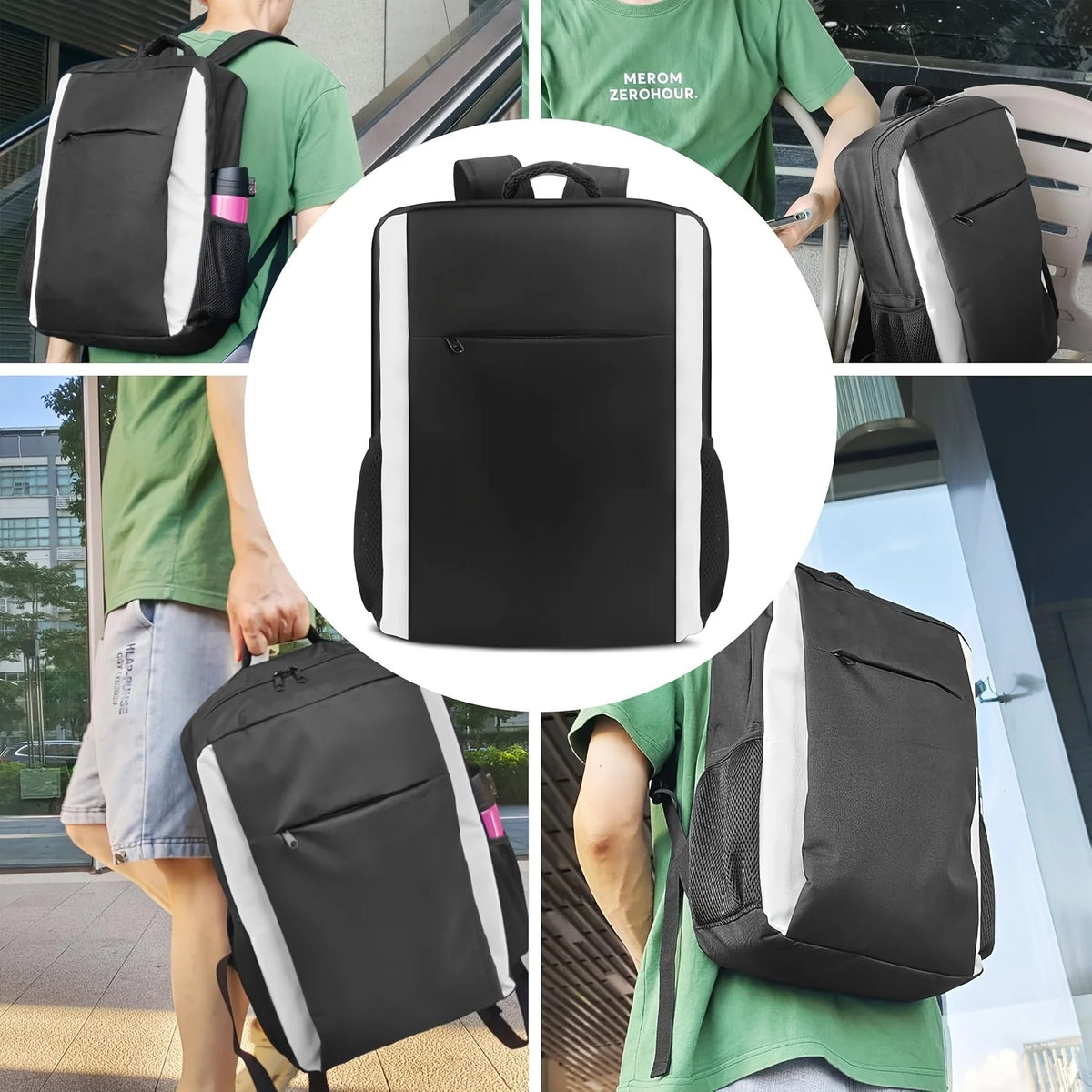 Mochila para Consola PS5, Estuche de Transporte con Protección Total, Bolsa de Viaje de Gran Capacidad para Almacenamiento de PS5, para Dos Controles