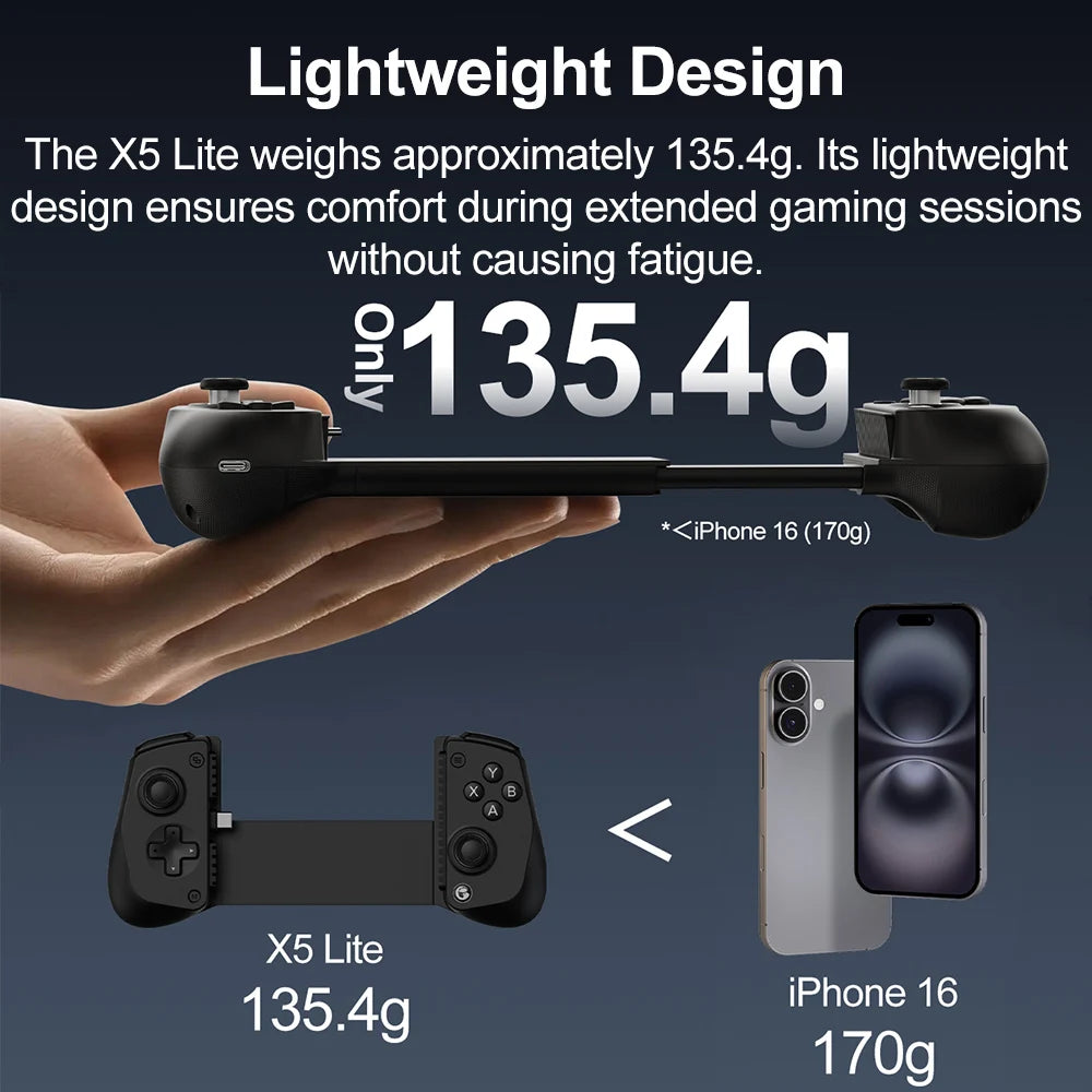 Mando Gaming Móvil GameSir X5 Lite – Compatible con iPhone y Android
