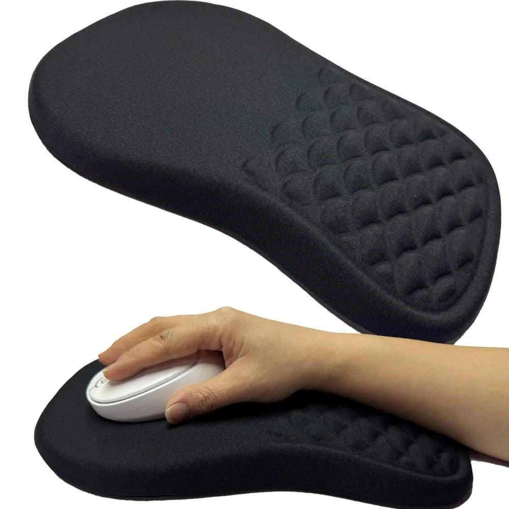 Alfombrilla ergonómica para ratón con soporte para la muñeca, espuma viscoelástica de alta elasticidad antideslizante, alfombrilla cómoda y duradera para PC/portátil, hogar y oficina