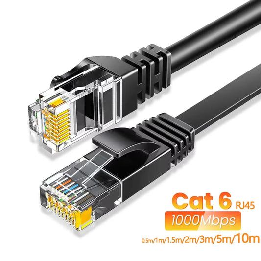 Cable Ethernet Cat6 Gigabit de alta velocidad 1000Mbps Cable de Internet RJ45 Cable LAN de red blindado para enrutador portátil PC PS5 4 3 Xbox