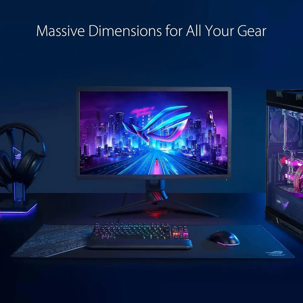 ASUS ROG Sheath BLK - Alfombrilla de Ratón para Videojuegos, Superficie Extra Grande, Ultra Suave para un Control Preciso del Ratón