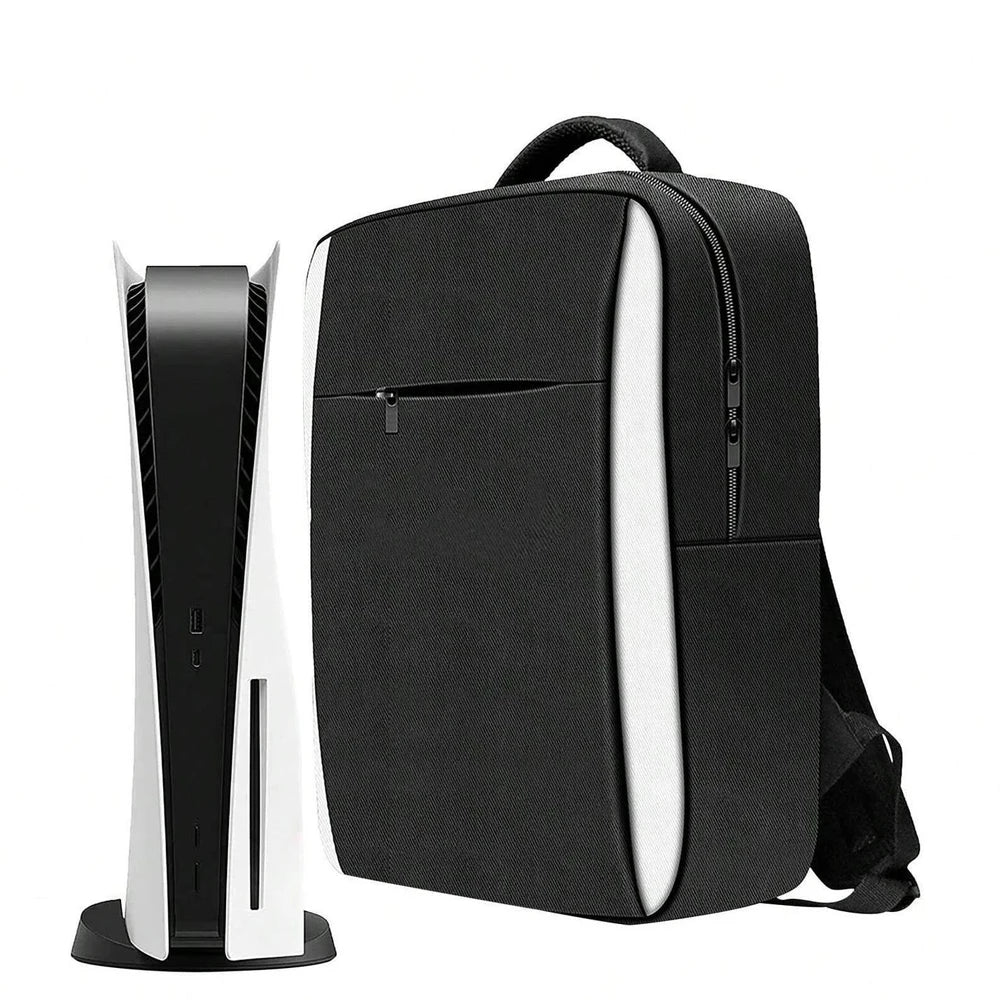 Mochila para Consola PS5, Estuche de Transporte con Protección Total, Bolsa de Viaje de Gran Capacidad para Almacenamiento de PS5, para Dos Controles