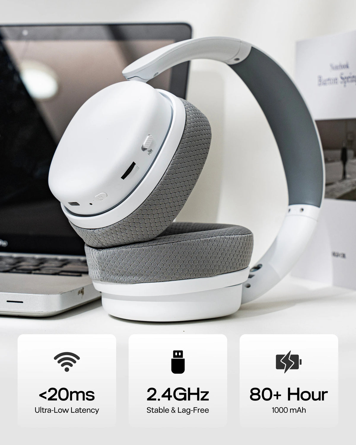 AULA G7 Pro auriculares inalámbricos para juegos con cable/Bluetooth/2,4 GHz sonido envolvente 7,1 con micrófono con cancelación de ruido para PS4/PS5/PC/Switch
