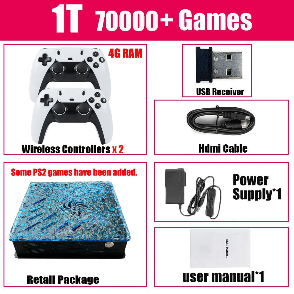 Consola Retro X10 – 70.000 Juegos, 60 Emuladores, 4K