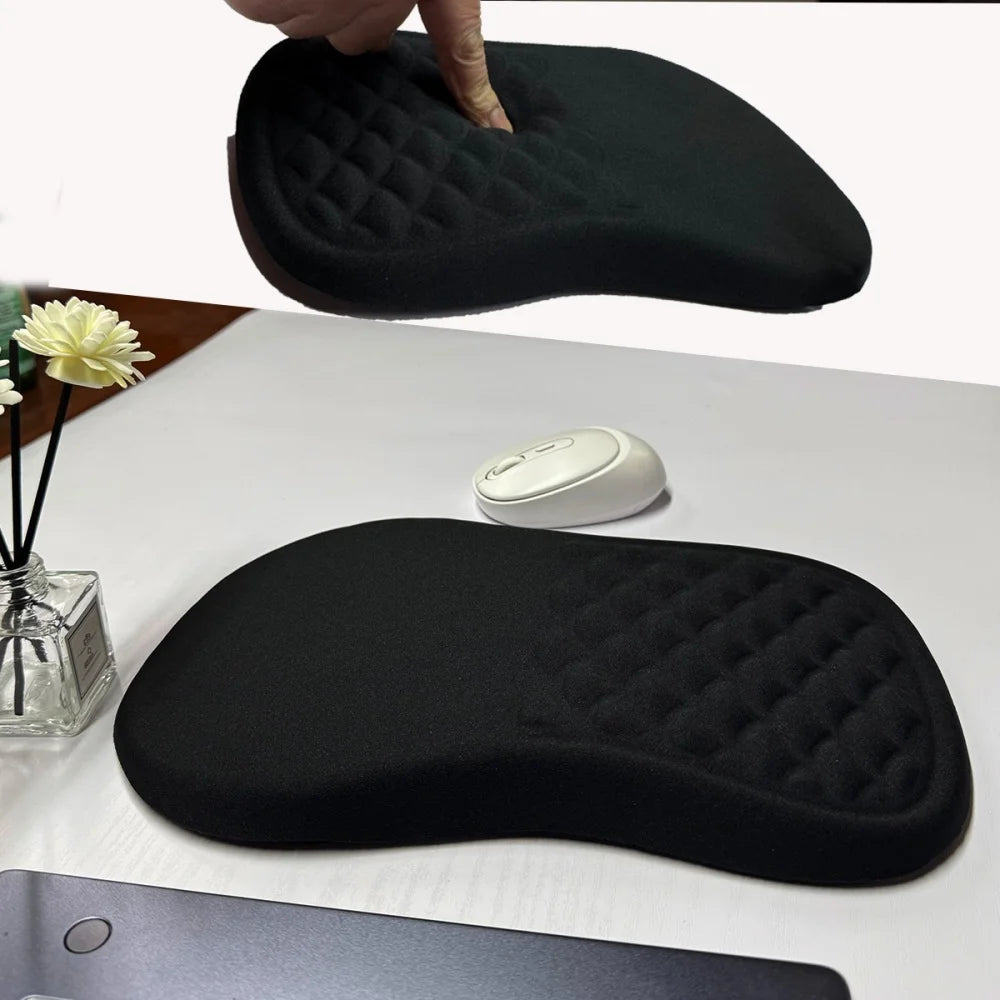 Alfombrilla ergonómica para ratón con soporte para la muñeca, espuma viscoelástica de alta elasticidad antideslizante, alfombrilla cómoda y duradera para PC/portátil, hogar y oficina