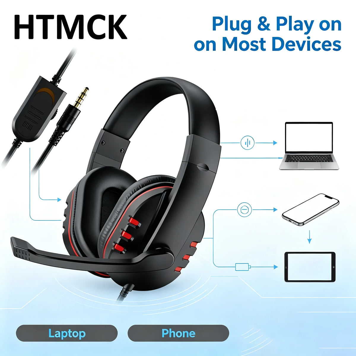 Auriculares con cable de 3.5mm para juegos, auriculares para PS4, PlayStation 4, PC, con micrófono.