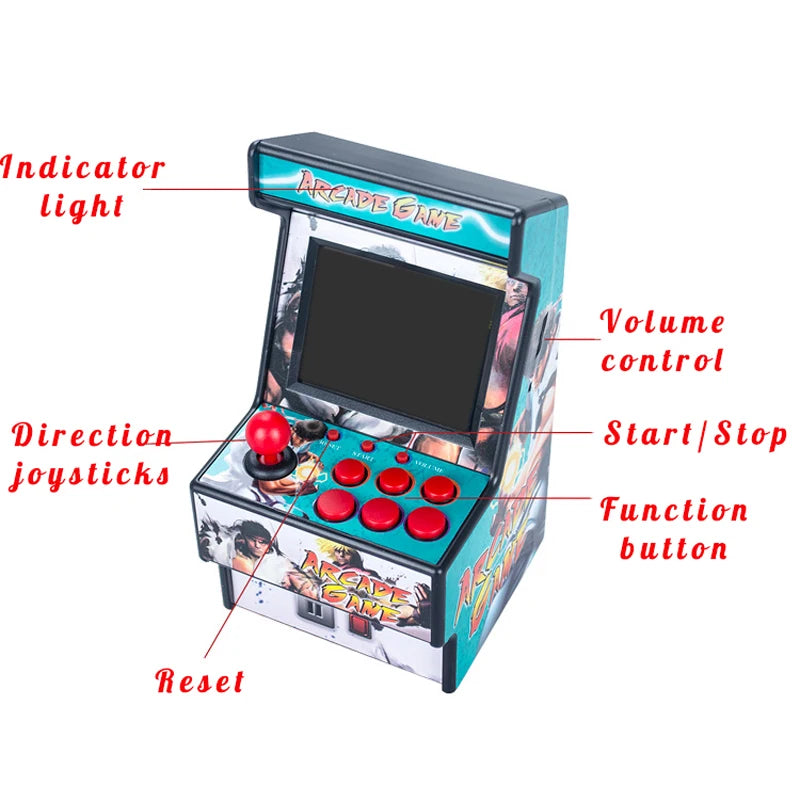 Mini Consola Arcade Portátil 16 bits – 156 Juegos Retro